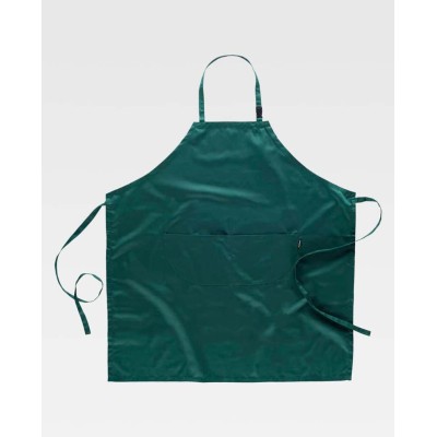 Delantal de camarero con peto Workteam M502 Verde oscuro
