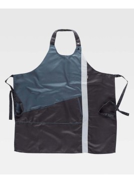 Delantal Workteam M530 Negro/Gris