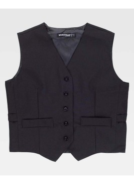 Chaleco de camarera Workteam B9030 Negro