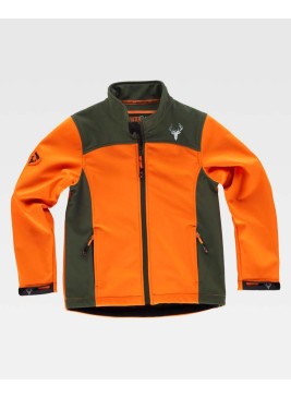 Chaqueta de caza infantil Workteam S8130 Naranja-Verde Caza