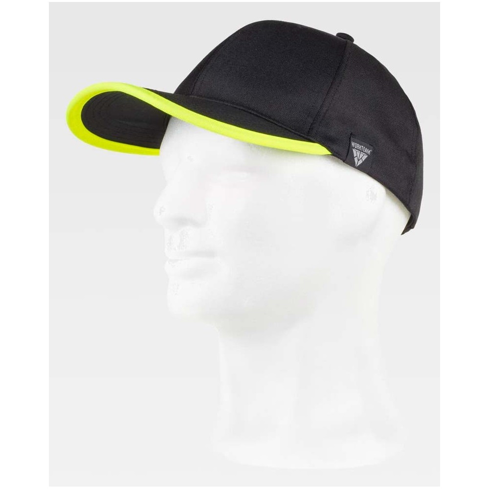 Gorra Workteam WFA907 Negro/Amarillo