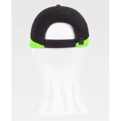 Gorra  Workteam WFA941 Gris Oscuro/Negro/Verde Lima