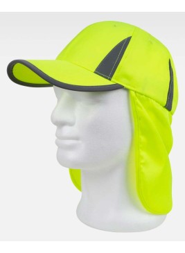 Gorra alta visibilidad protección nuca Workteam WFA904 Amarillo