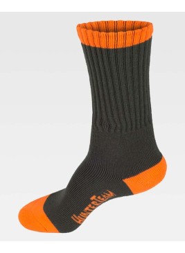 Calcetines Workteam WFA022 Verde Caza/Naranja