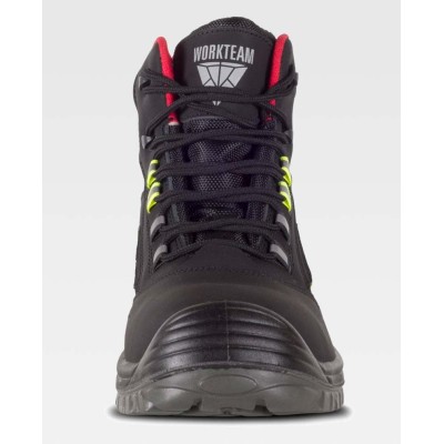 Bota Workteam P2901 Negro/Rojo/Amarillo