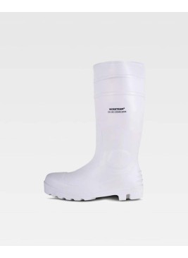 Bota de agua pocera de  protección blanca S5 SRA Workteam P2401