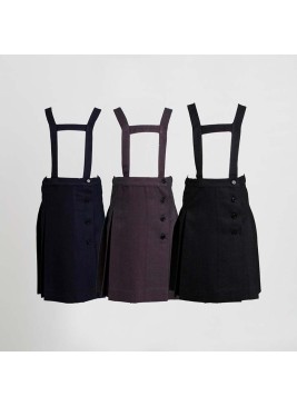 Falda escolar Garys 1114, gris claro, gris oscuro, azul marino