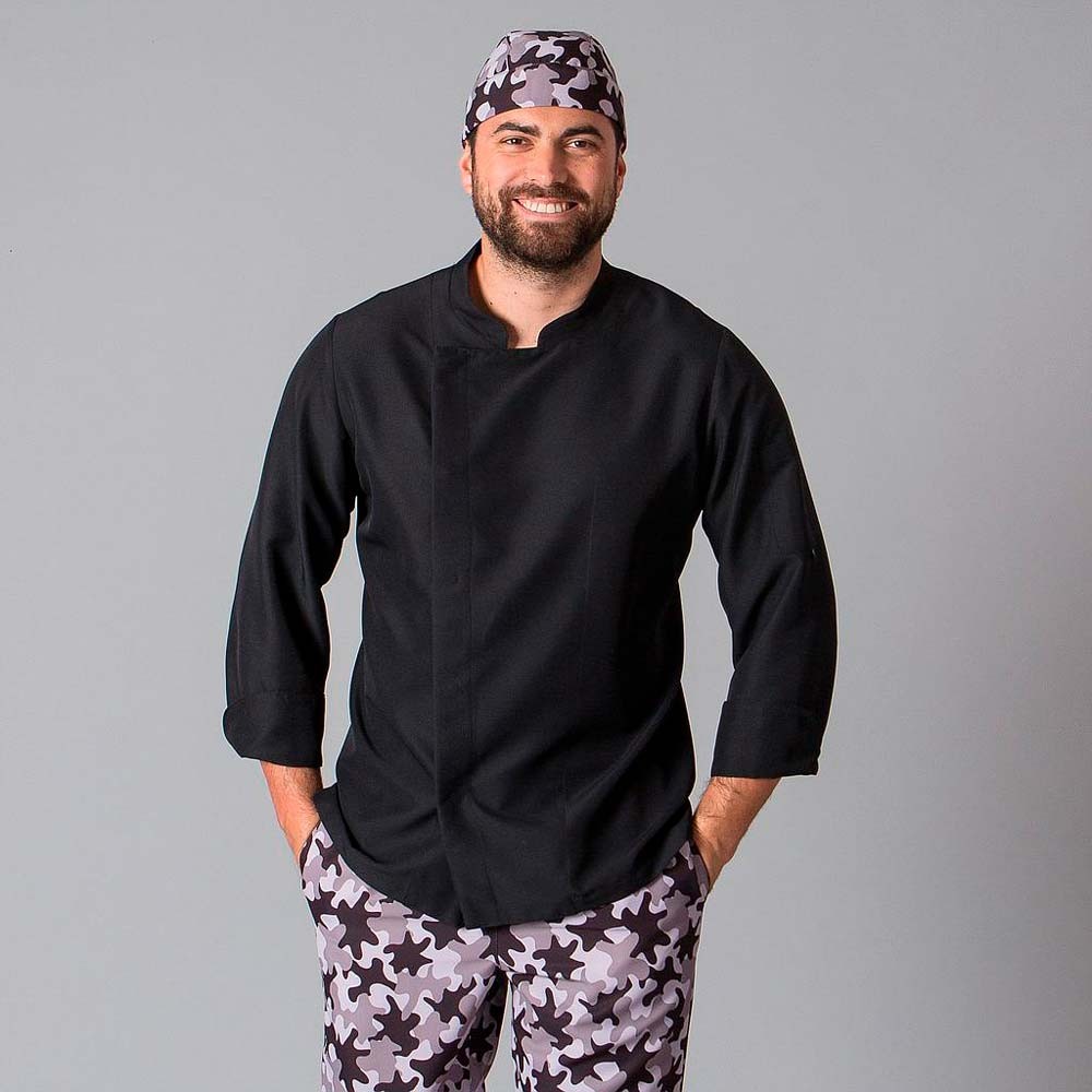 Chaqueta de cocinero Garys Vidal 9441 Negro