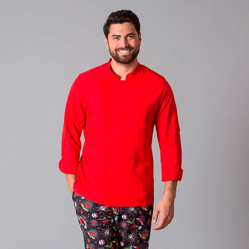 Chaqueta de cocinero Garys Vidal 9441 Rojo