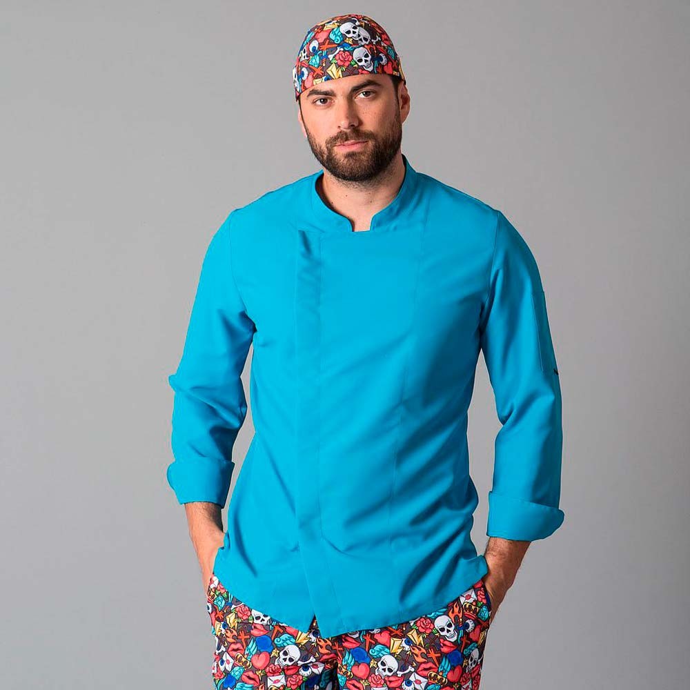 Chaqueta de cocinero Garys Vidal 9441 Turquesa