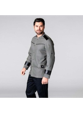 Chaqueta de cocinero Garys  Vargas 9402 Gris