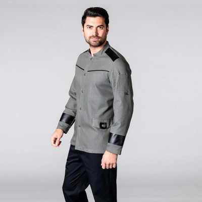 Chaqueta de cocinero Garys  Vargas 9402 Gris