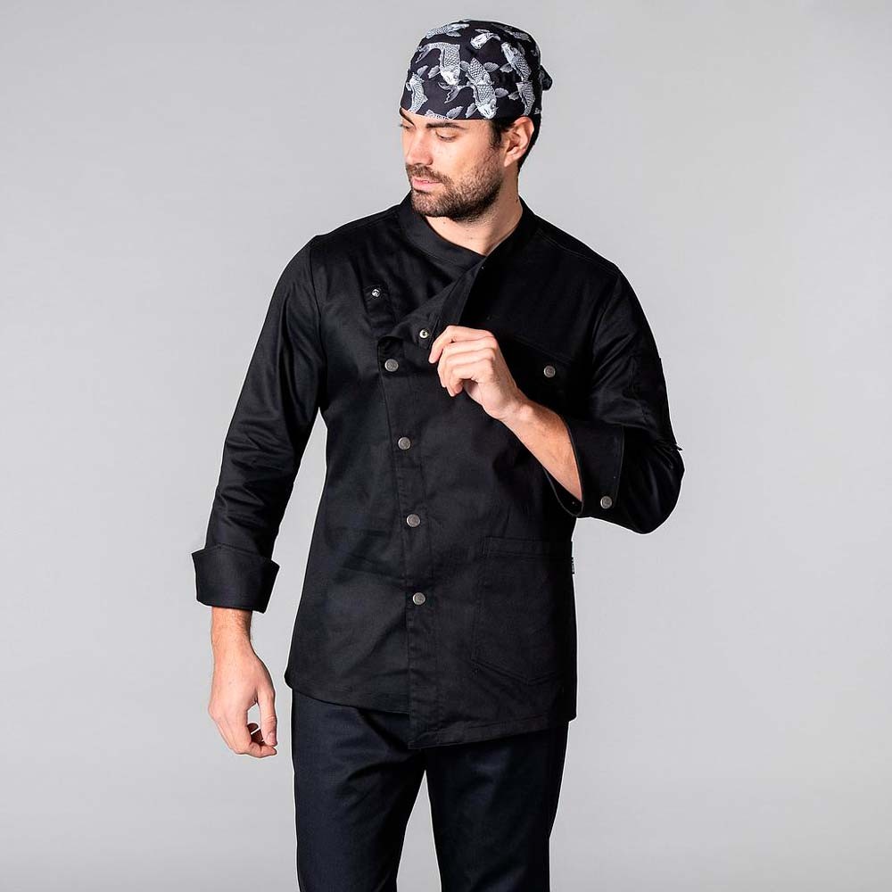 Chaqueta cocinero Garys Soler 9405 Negro