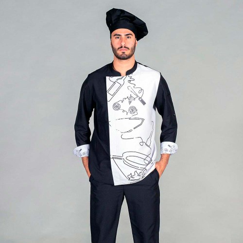 Chaqueta cocina Garys Torres 9423 Negro