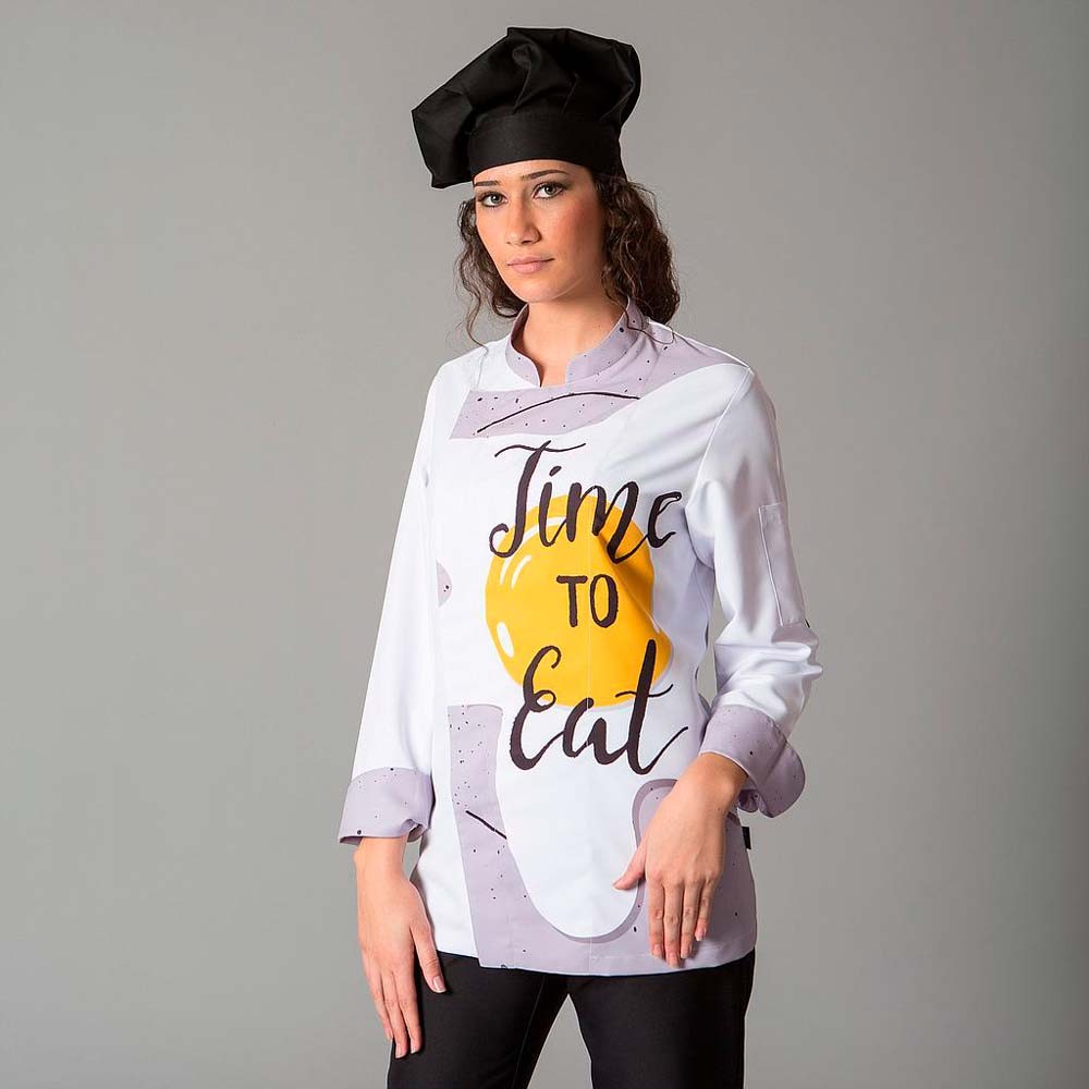 Chaqueta Cocina Garys Leiva 9476 Blanco