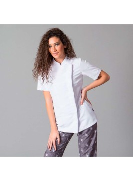 Chaqueta de cocina mujer transpirable Blanca