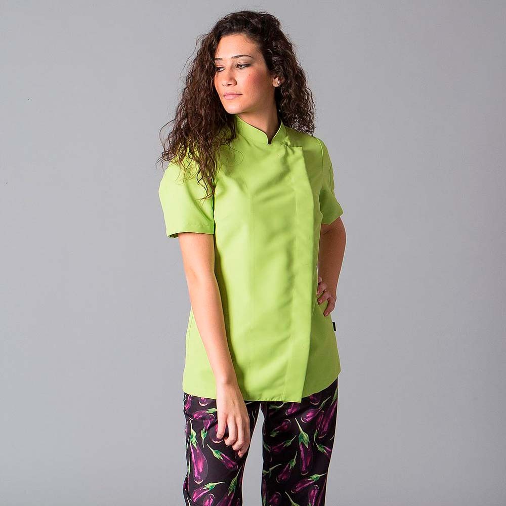 Chaqueta de cocina de mujer transpirable Pistacho