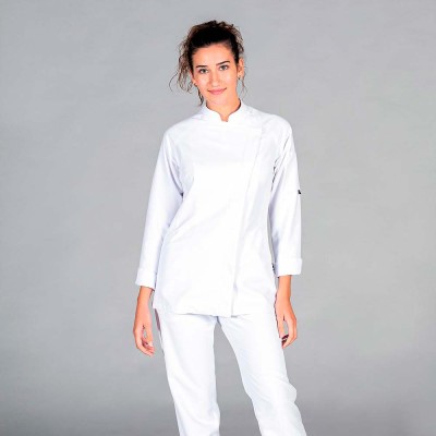Chaqueta cocinera Garys Iza 9428 Blanco