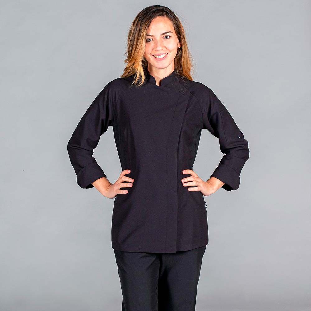 Chaqueta cocinera Garys Iza 9428 Negro