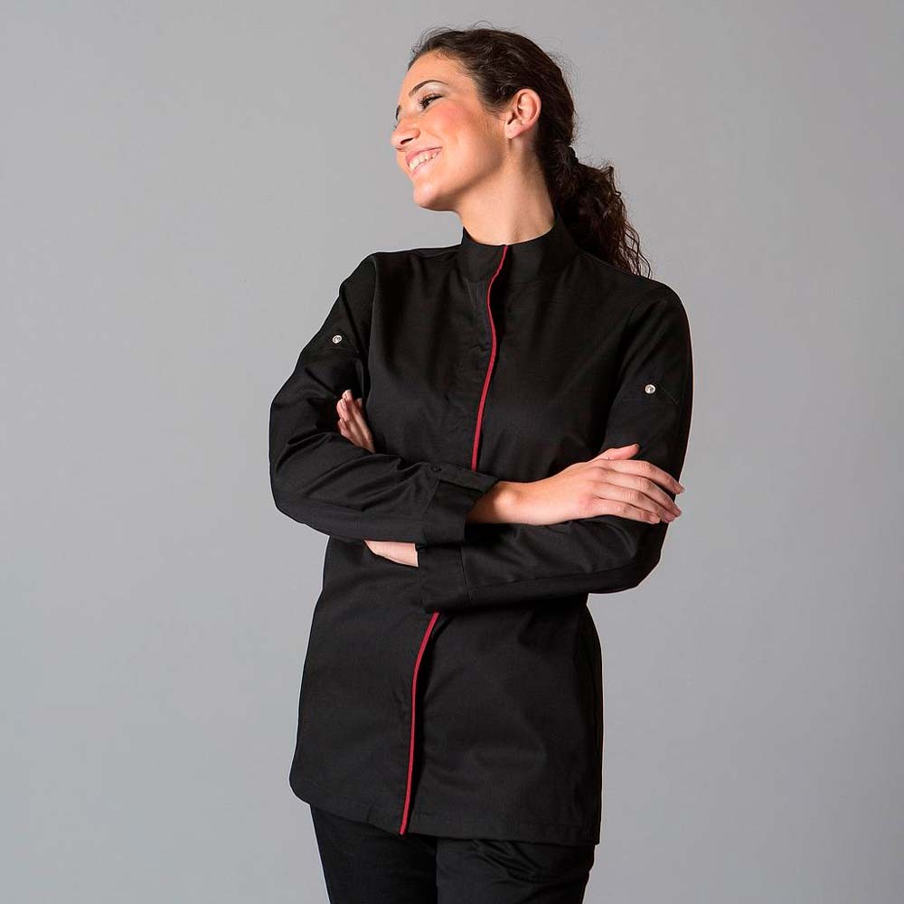 Chaqueta cocinera Garys Medina 9487 Negro