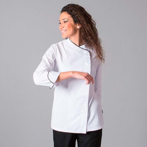 Chaqueta cocinera Garys Dana 9484 Blanco