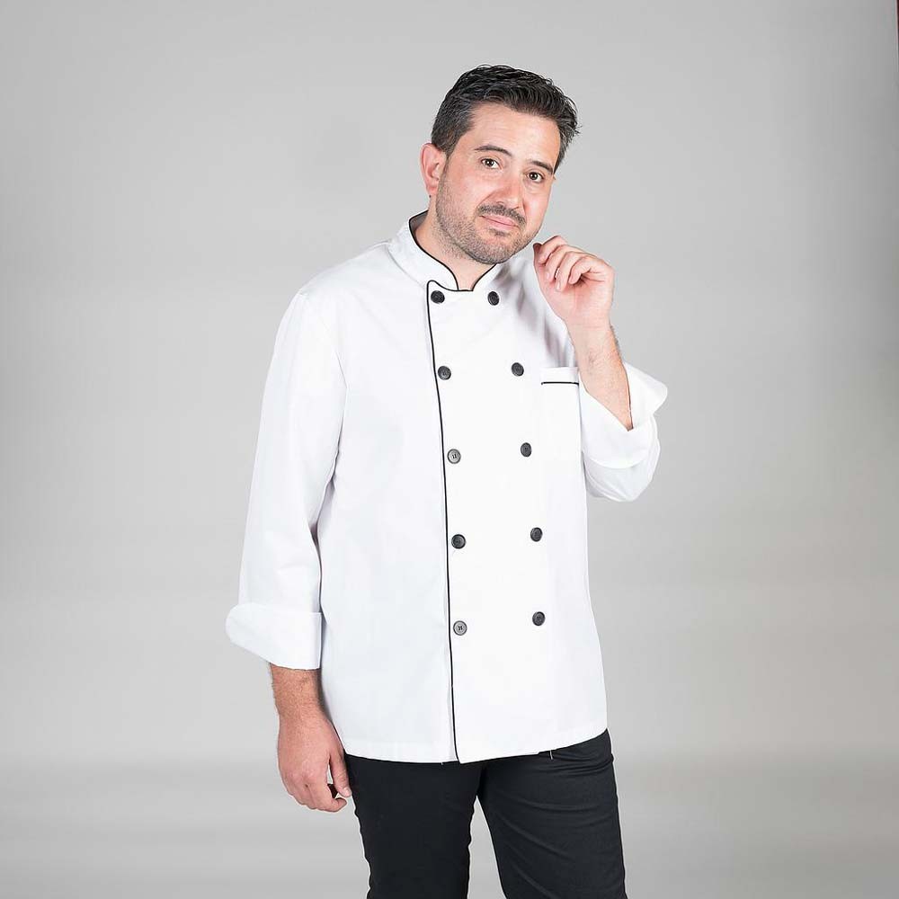 Chaqueta cocina Garys 9120 Blanco/Negro
