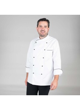 Chaqueta cocina Garys Nápoles 9305 Balnco/Negro