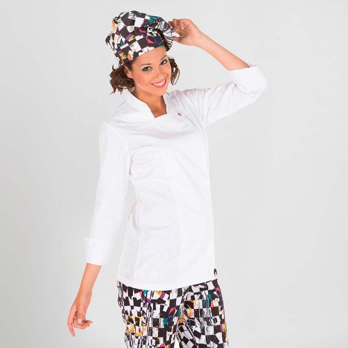 Chaqueta cocinera Garys Lara 9422 Blanco