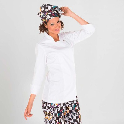 Chaqueta cocinera Garys Lara 9422 Blanco
