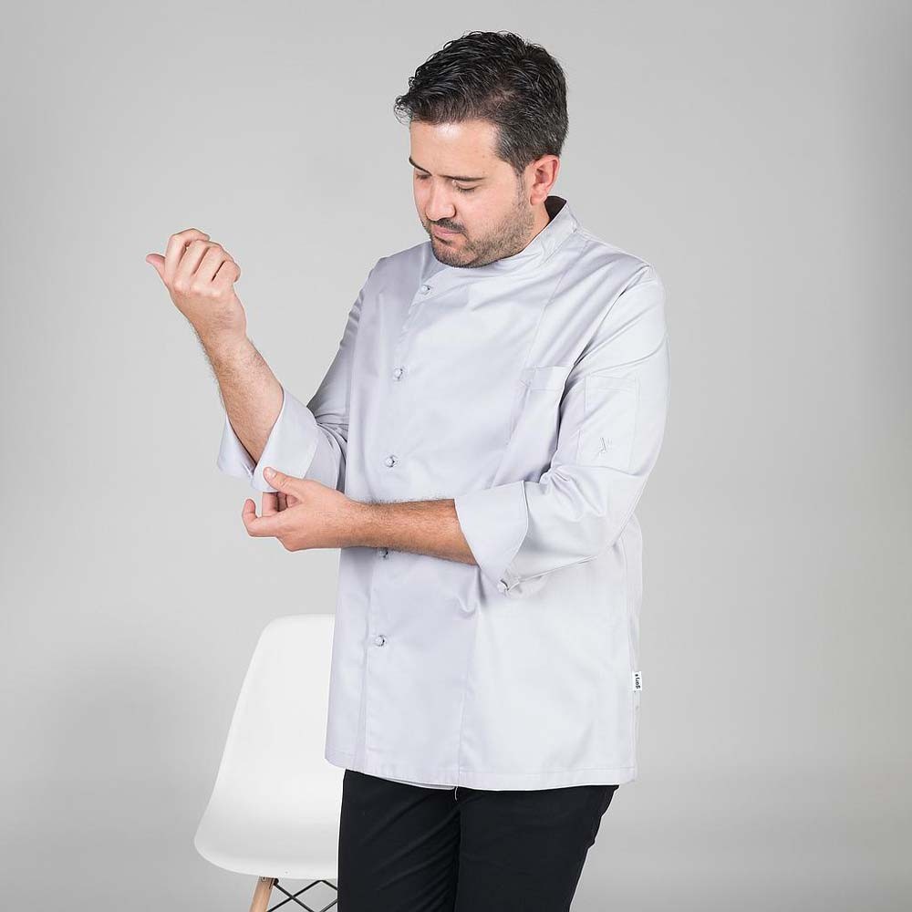 Chaqueta cocina Garys Taremo 9307 Gris Perla