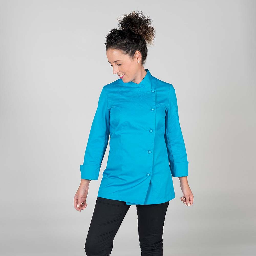 Chaqueta cocinera Garys Catalina 9191 Turquesa