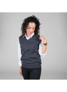 Chaleco de camarera punto de mujer Garys 1021 Gris Marengo