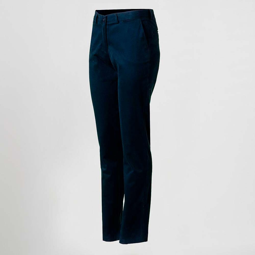 Pantalón de trabajo chino de mujer algodón, cómodo y elástico marino
