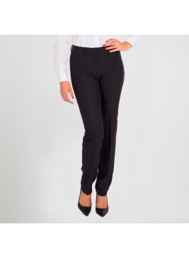 Pantalón de camarera de microfibra antibacterias negro