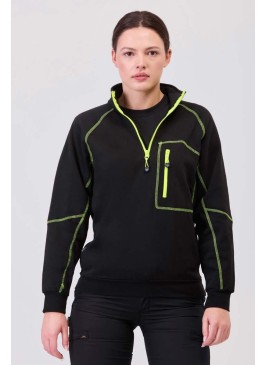 Sudadera de trabajo C9800 Workteam Negro-Amarillo