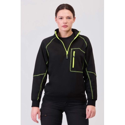 Sudadera de trabajo C9800 Workteam Negro-Amarillo