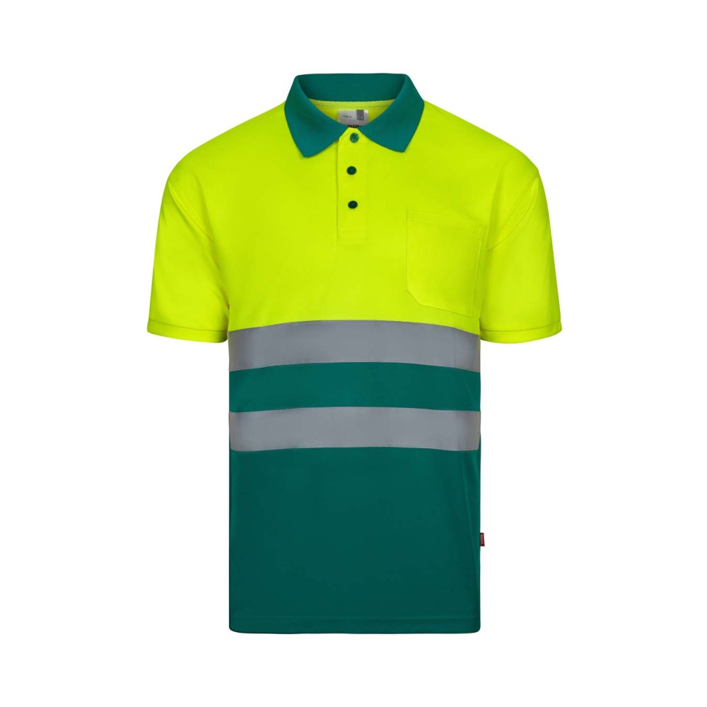 Polo de alta visibilidad Velilla 305504 Verde-Amarillo