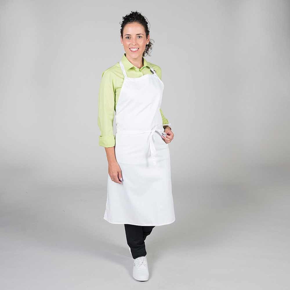 Delantal de camarero con peto Blanco