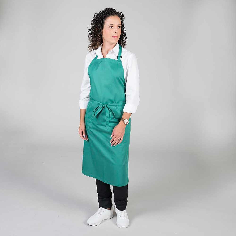 Delantal de camarero con peto Verde