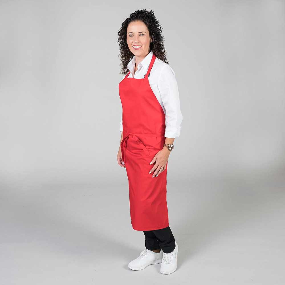 Delantal de camarero con peto Rojo