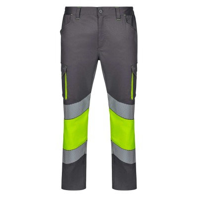 Pantalón alta visibilidad bicolor Velilla 303008S Gris-Amarillo
