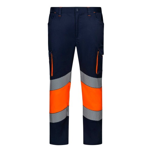 Pantalón alta visibilidad bicolor Velilla 303008S Azul Nany-Naranja