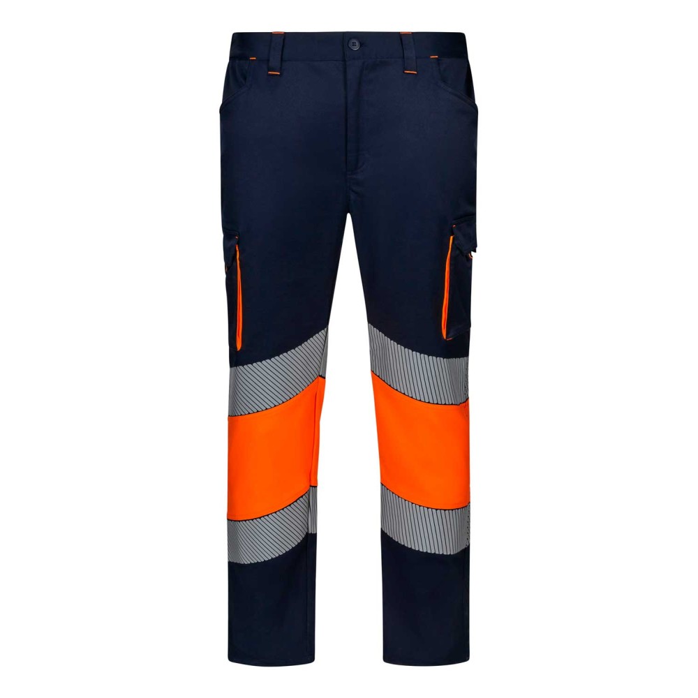 Pantalón alta visibilidad bicolor Velilla 303008S Azul Nany-Naranja