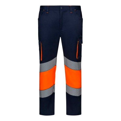 Pantalón alta visibilidad bicolor Velilla 303008S Azul Nany-Naranja
