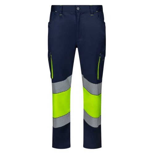 Pantalón alta visibilidad bicolor Velilla 303008S Azul Nany-Amarillo