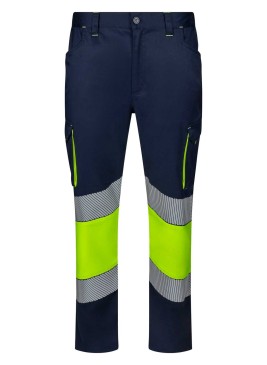Pantalón alta visibilidad bicolor Velilla 303008S Azul Nany-Amarillo