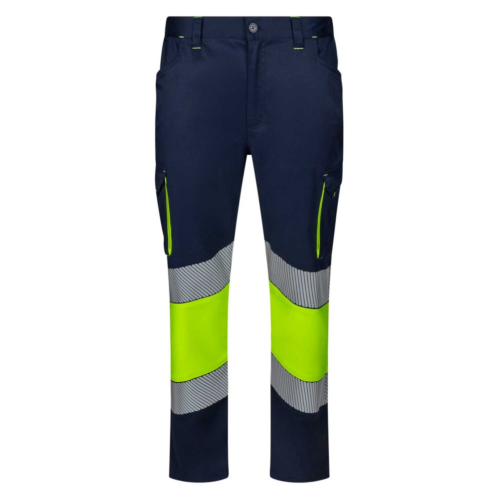 Pantalón alta visibilidad bicolor Velilla 303008S Azul Nany-Amarillo