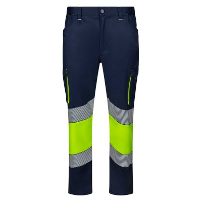 Pantalón alta visibilidad bicolor Velilla 303008S Azul Nany-Amarillo