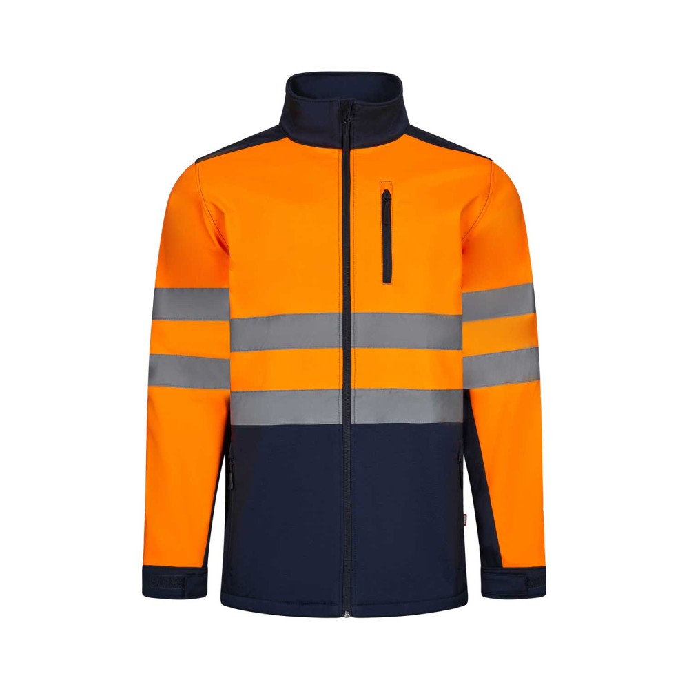 Chaqueta de trabajo softshell alta visibilidad Velilla 306006 gris-amarillo