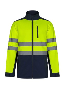 Chaqueta de trabajo softshell alta visibilidad Velilla 306006 marino-amarillo